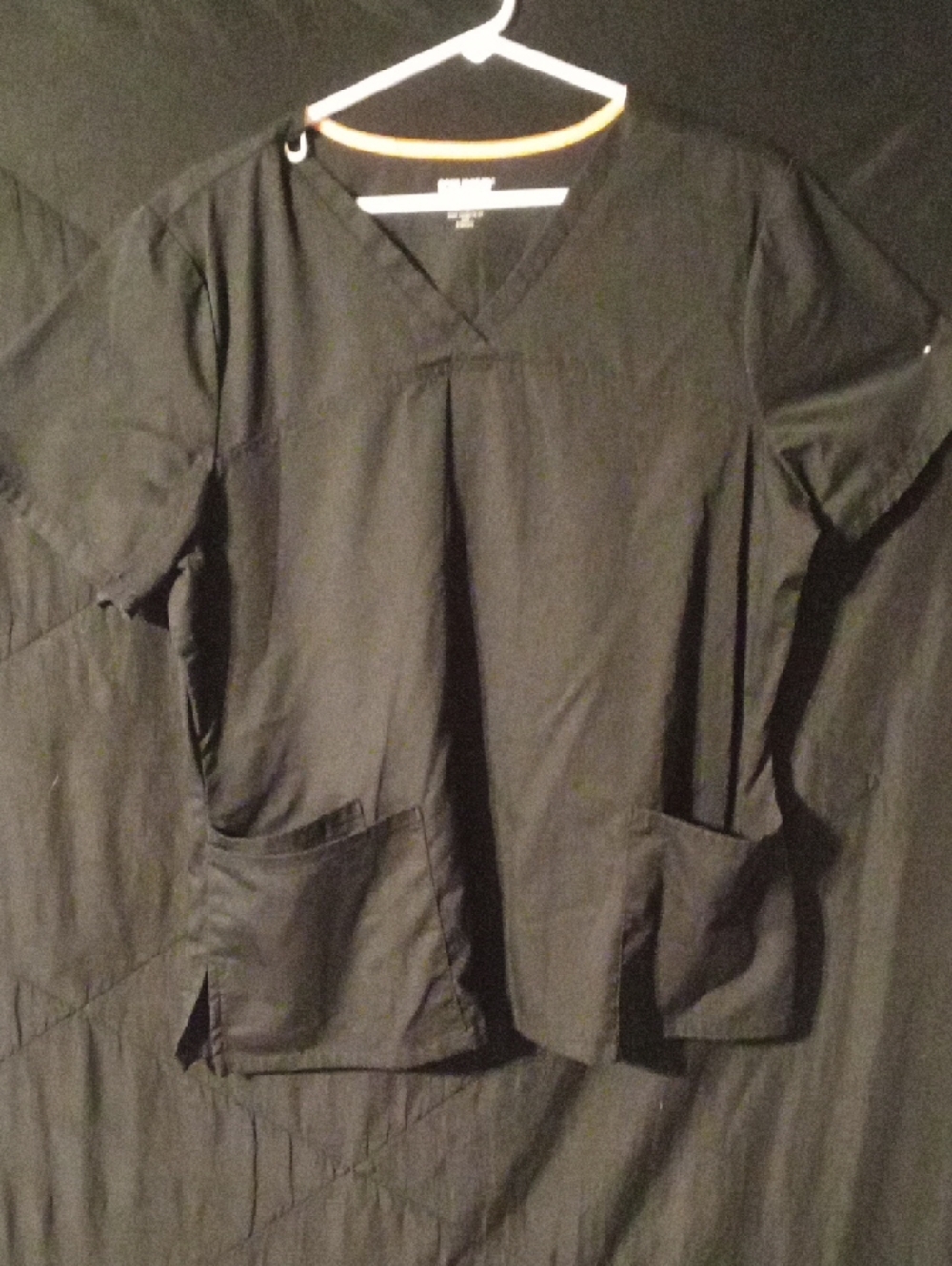 Scrubstar Black with White Logo and Tan Trim Accents